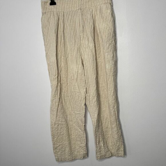 Urban outfitters stripped wide leg pants size large - Picture 1 of 5